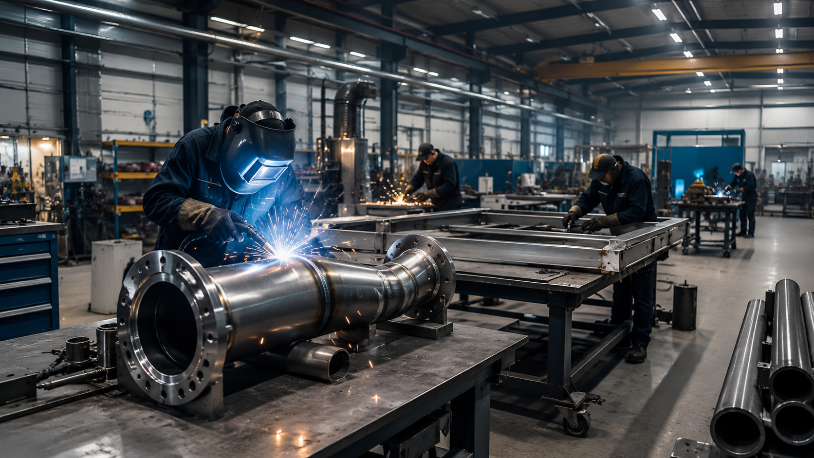 Industrial fabrication workshop