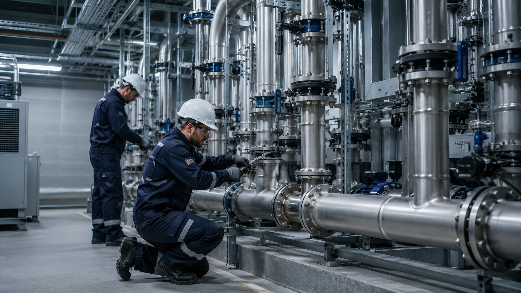 Industrial pipework engineering installation